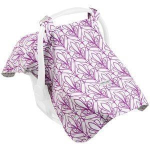 Carseat Canopy Car Seat Cover Purple & White
